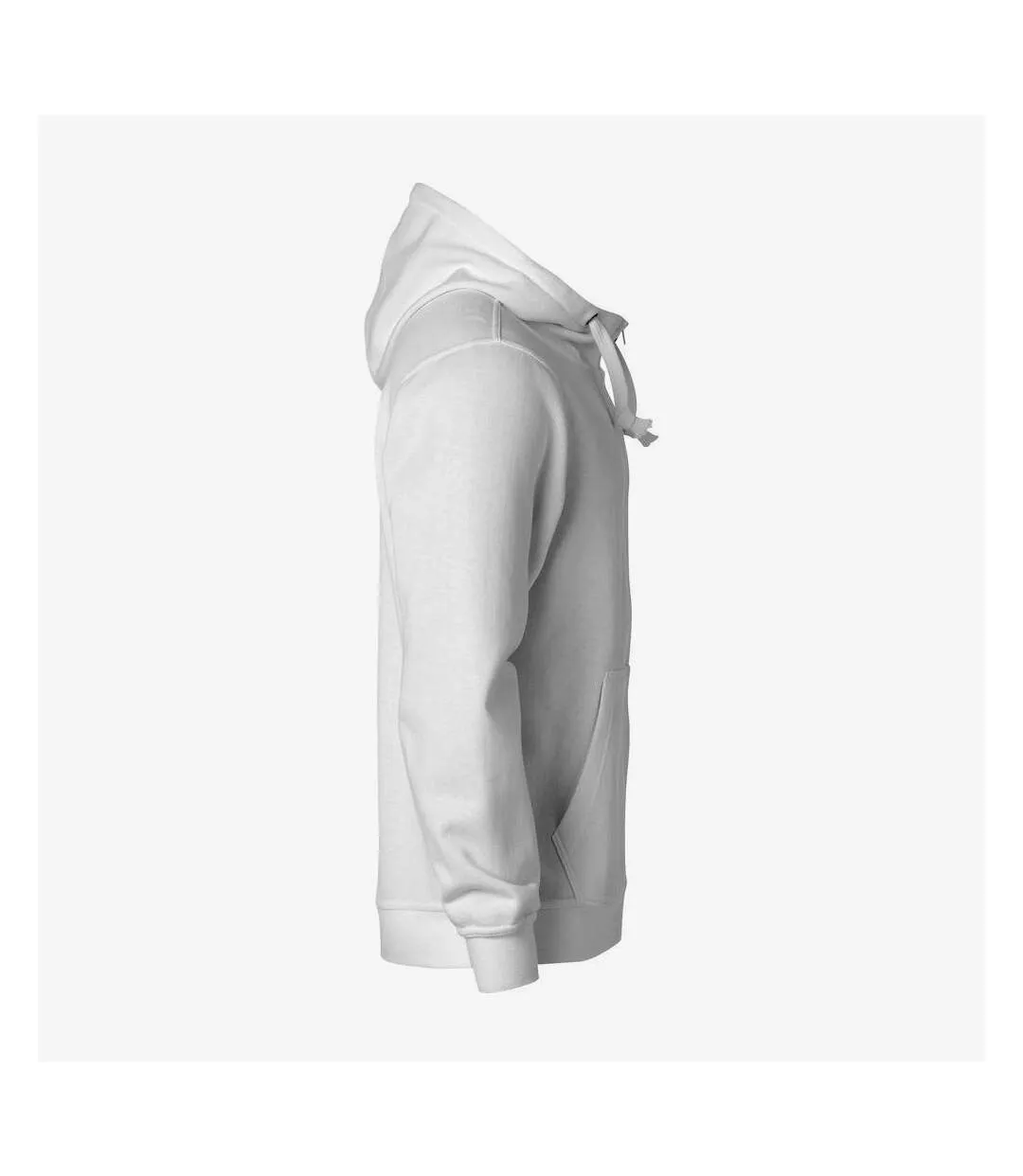 Mens basic full zip hoodie white Clique