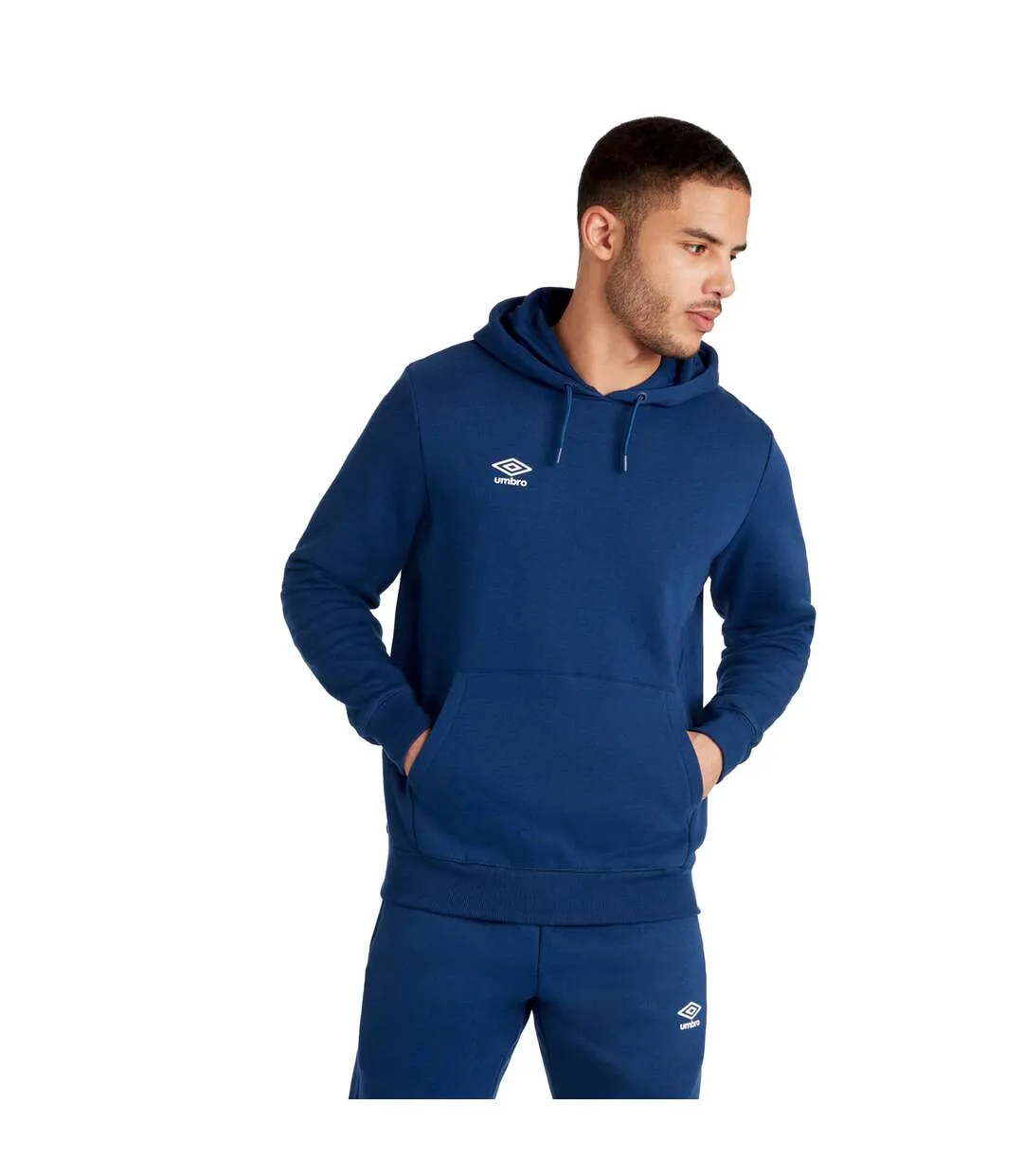 Mens club leisure hoodie navy/white Umbro