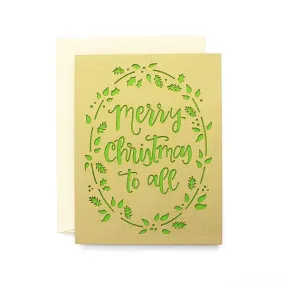 Merry Christmas Laser Cut Card