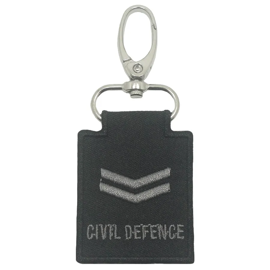 MINI SCDF RANK KEYCHAIN - BLACK FOLIAGE CORPORAL (CPL)