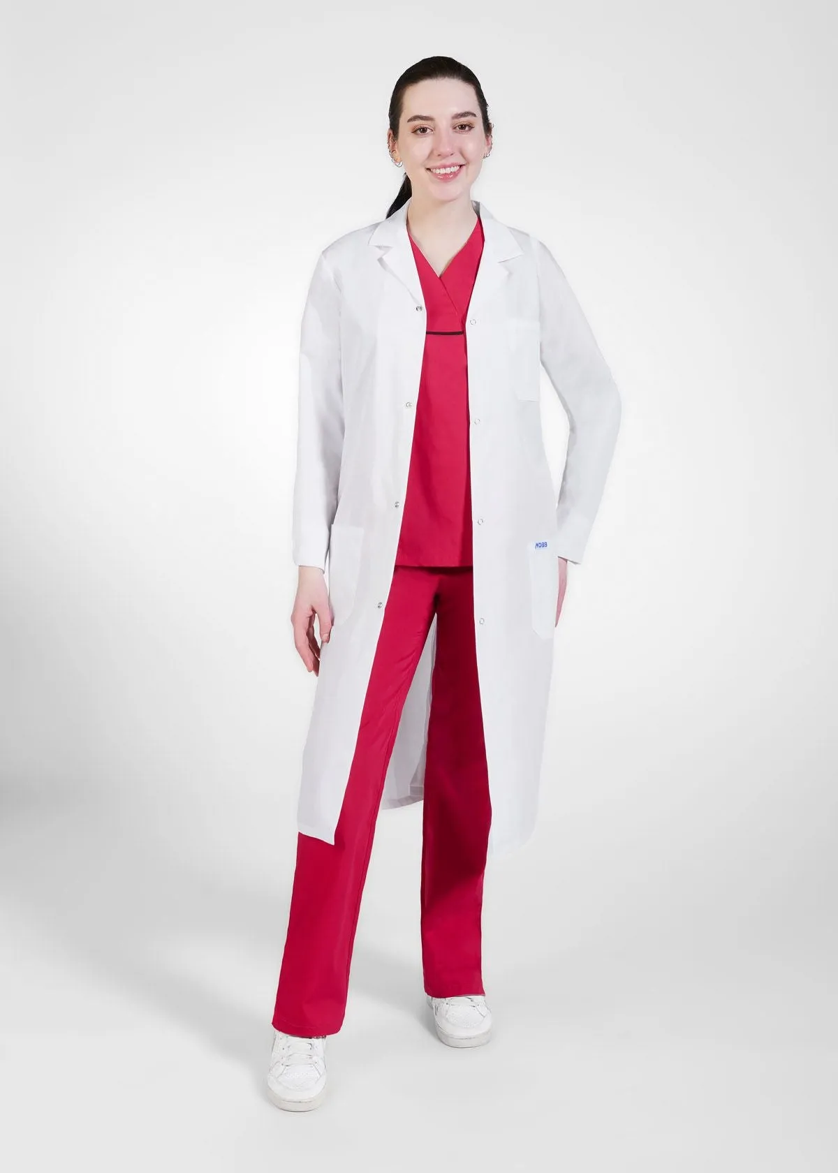 Mobb Full Length Unisex Snap Lab Coat