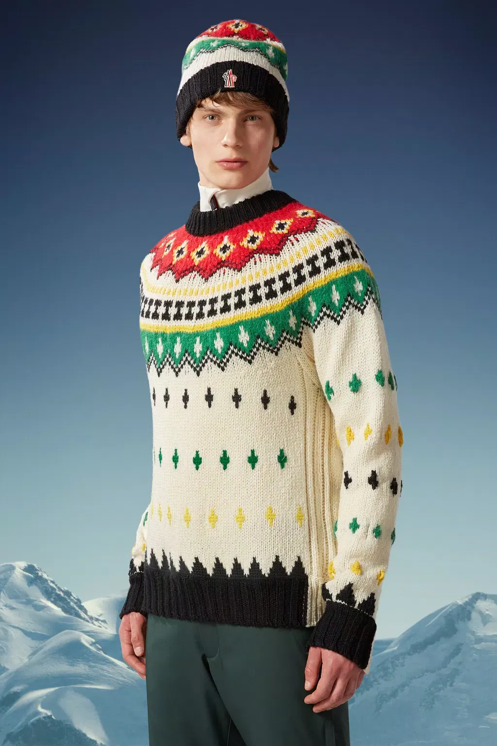 MONCLER  |Alpaca & Wool Jacquard Sweater