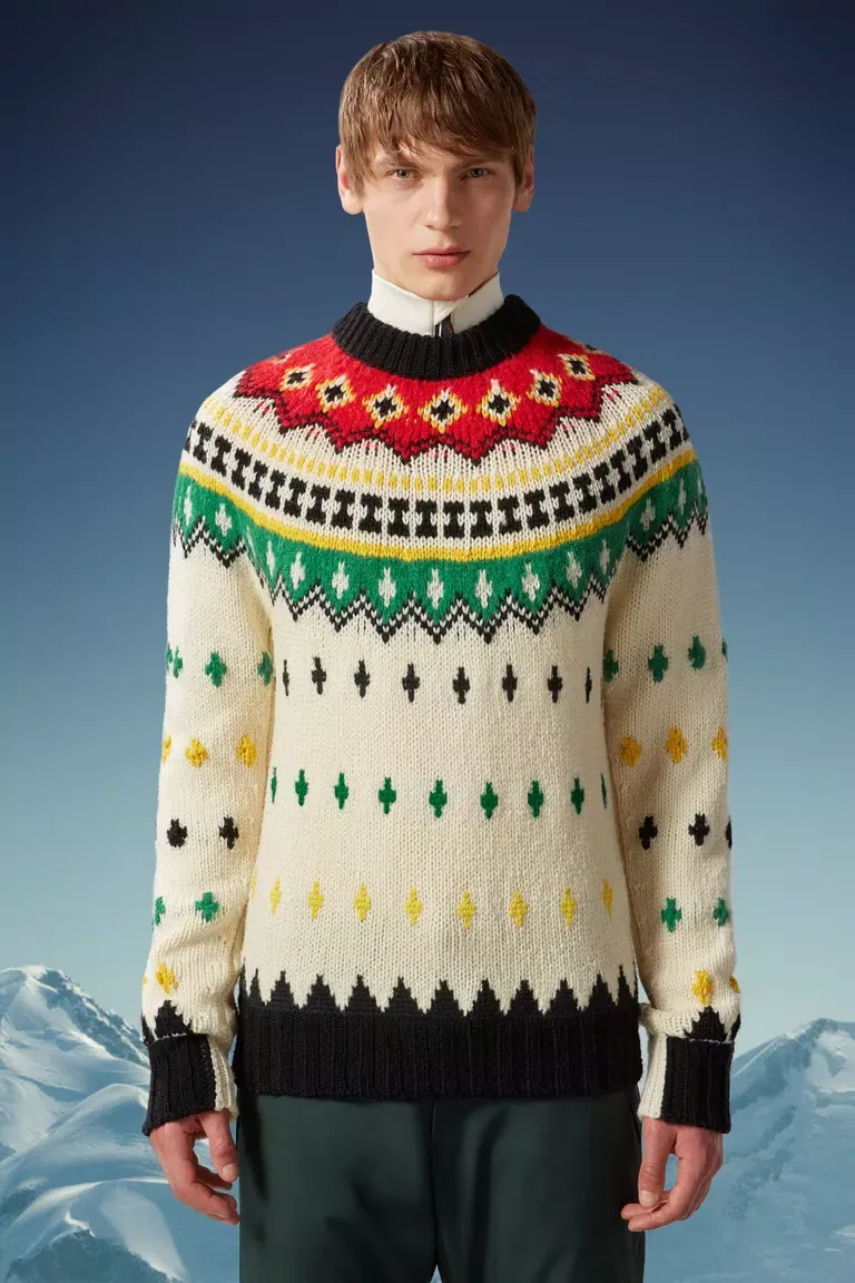 MONCLER  |Alpaca & Wool Jacquard Sweater