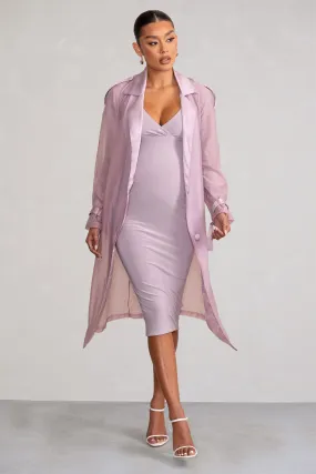 No Compromise | Taupe Maternity Belted Trench Coat