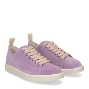 Panchic P01W Lace-up shoe suede liliac powder pink - Al Siletto | Al Siletto