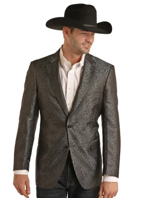 Panhandle Slim Mens Black Paisley Sports Coat