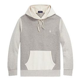 Polo Ralph Lauren The RL Fleece Color-Blocked Hoodie (Sand Heather)