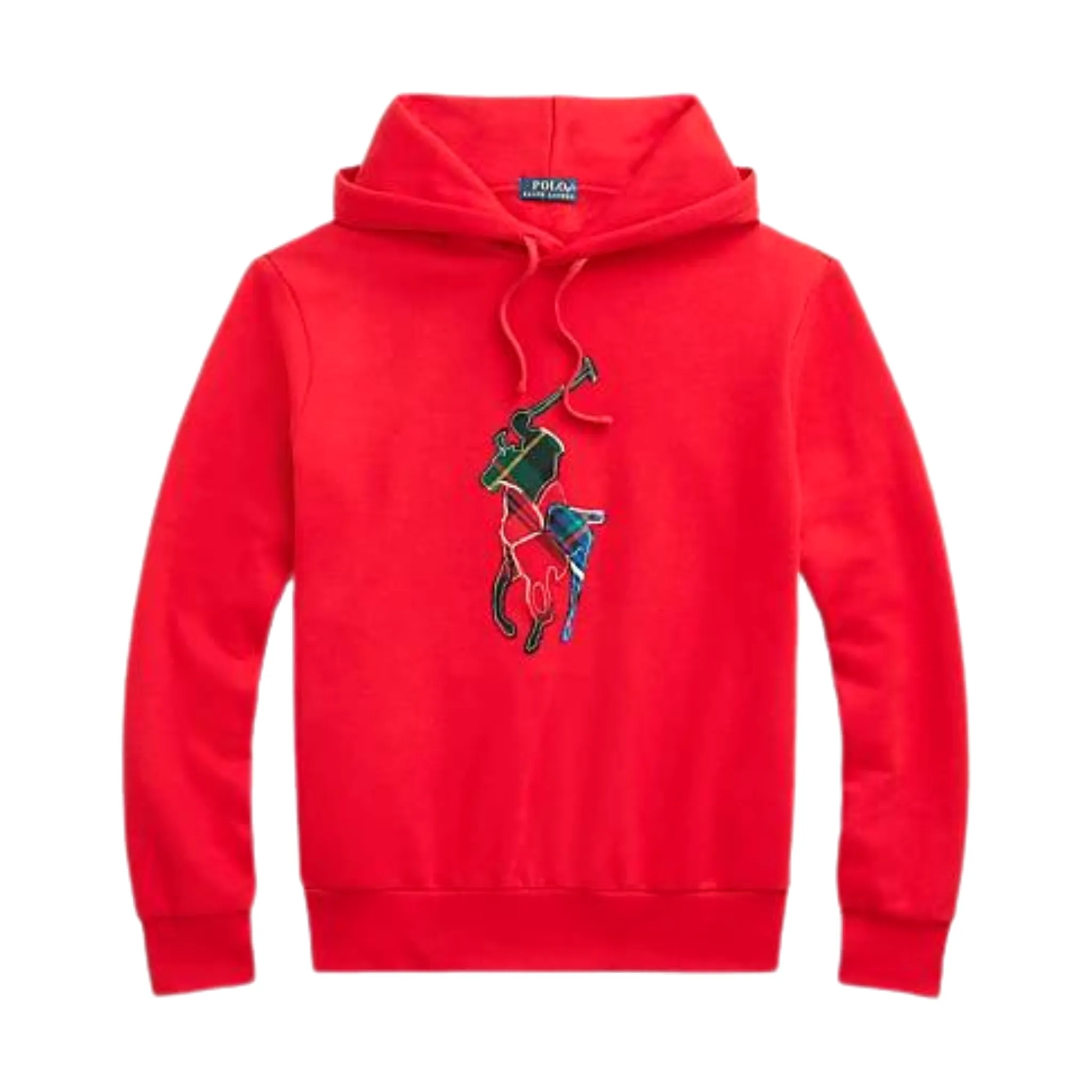 Polo Ralph Lauren The RL Fleece Plaid-Pony Hoodie (Red)