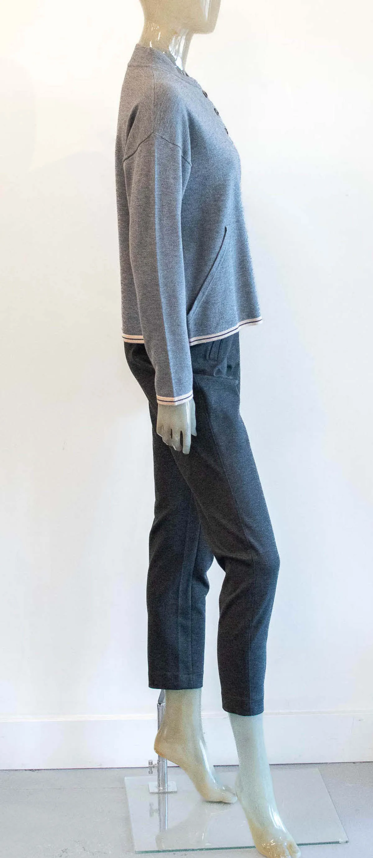 Polo Sweater - Light Gray