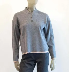 Polo Sweater - Light Gray