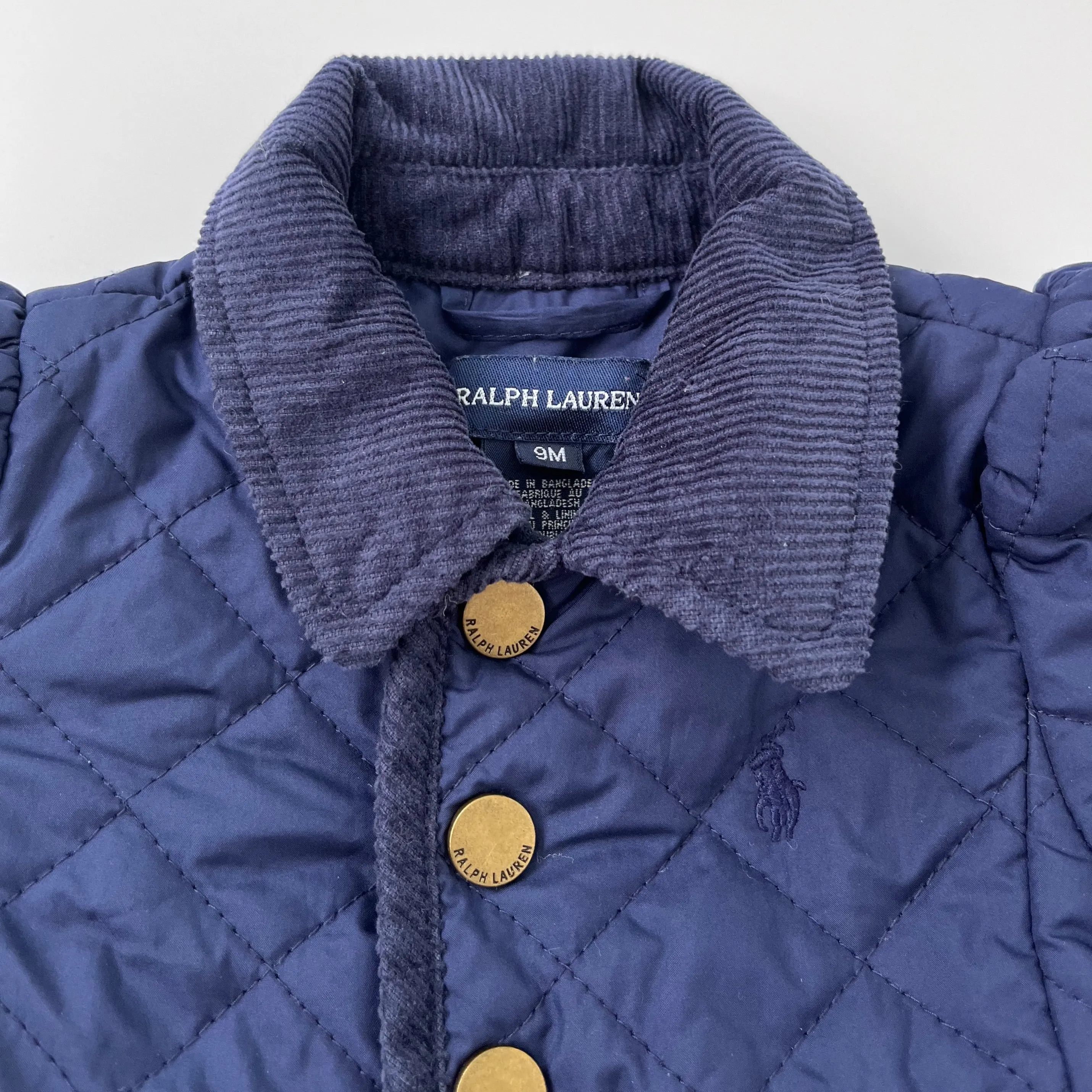 Ralph Lauren Navy Padded Coat: 9 Months