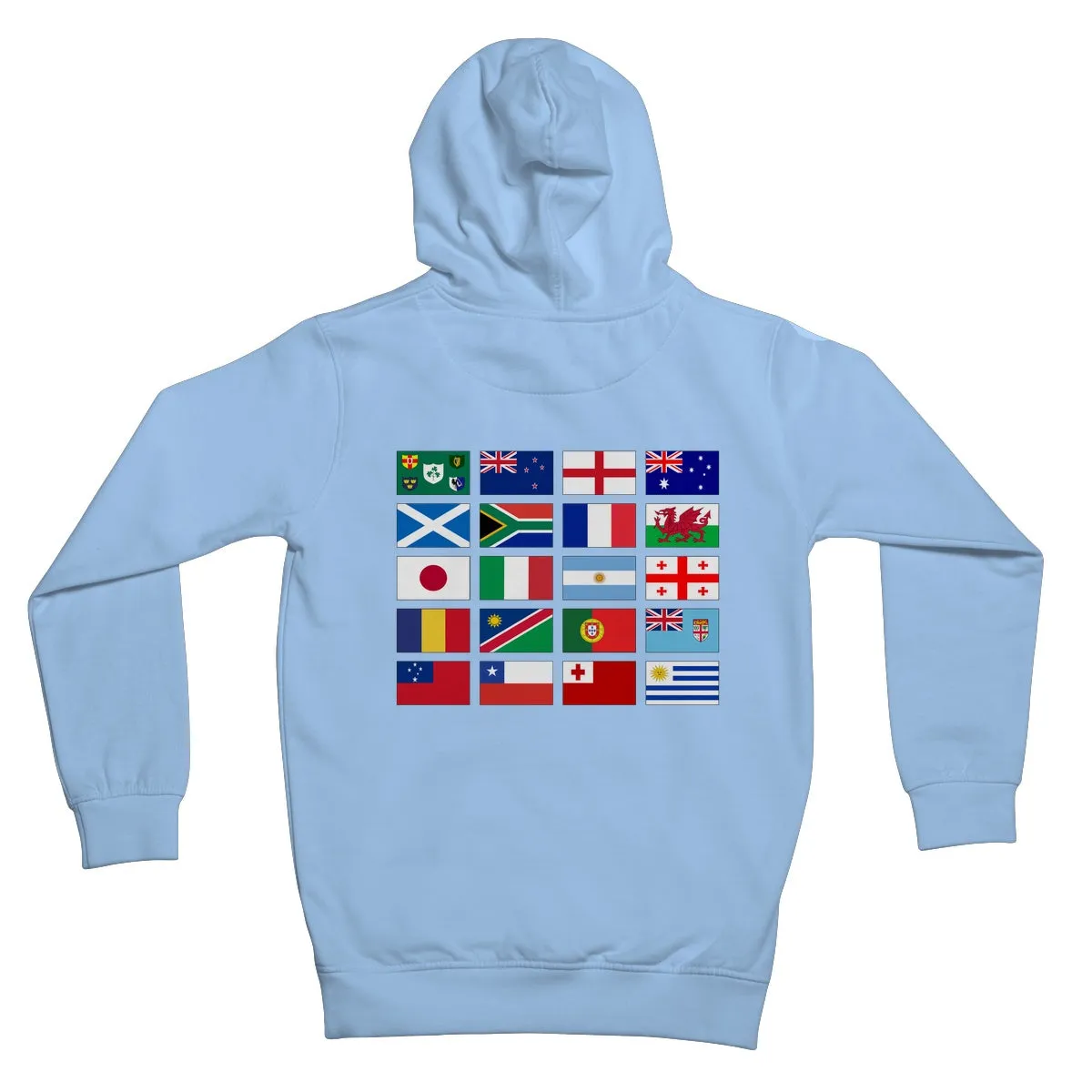 Rugby Chowdown with Backprints Kids Hoodie