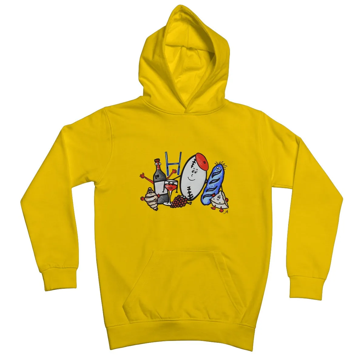 Rugby Chowdown with Backprints Kids Hoodie