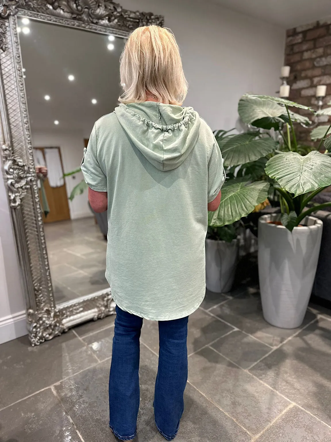 Sage Short Sleeve Hoodie Harriet