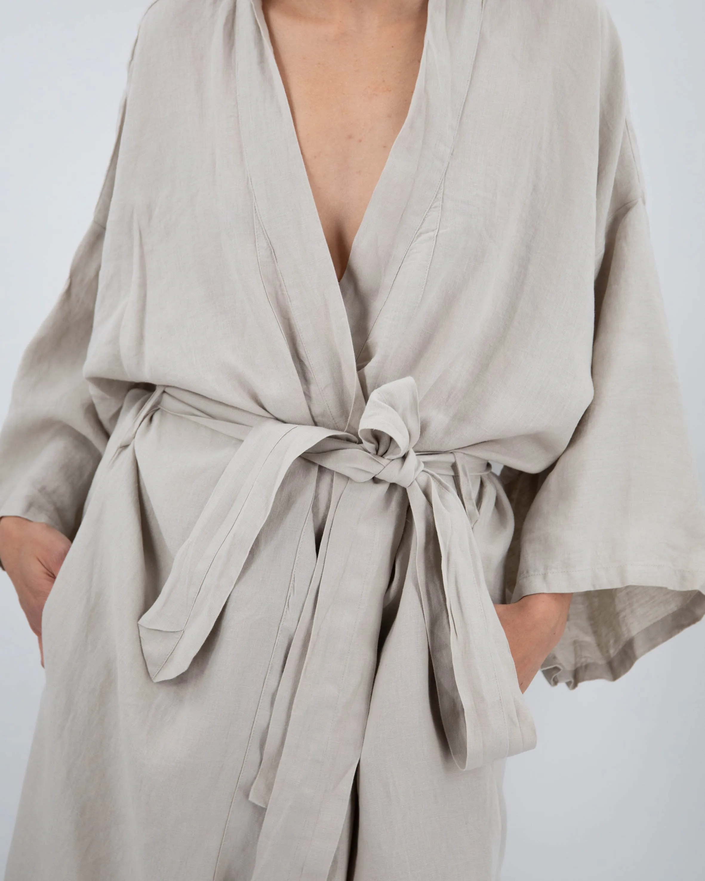 Sai Full-Length Linen Robe