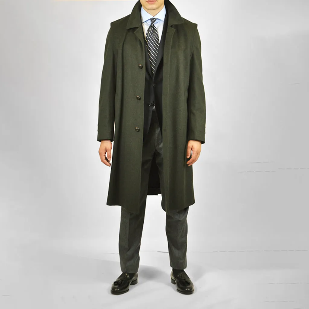 Schneiders Men's Loden Coat Hubertus Oliv Green