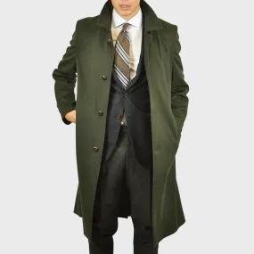 Schneiders Men's Loden Coat Hubertus Oliv Green