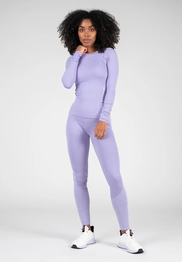 Selah Seamless Leggings - Lilac - L/XL Gorilla Wear