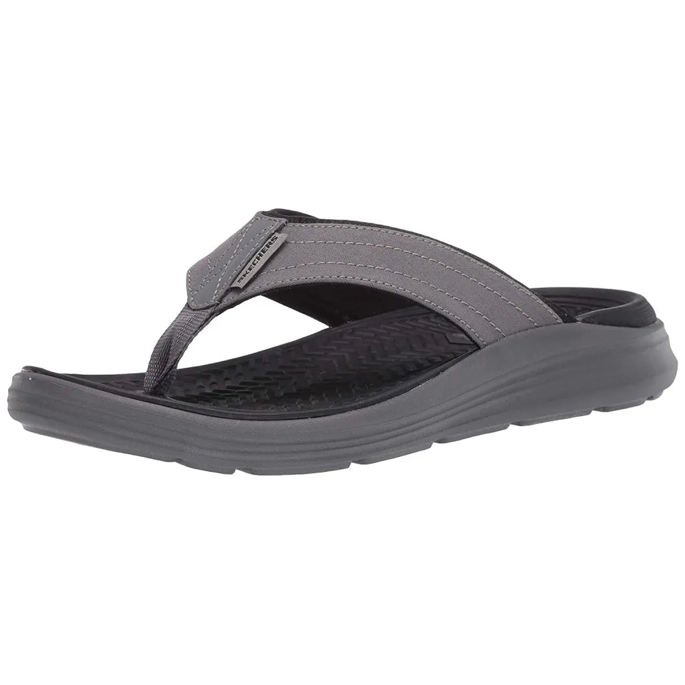 SKECHERS Men's Sargo Reyon Slipper (Charcoal)