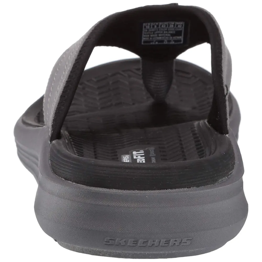 SKECHERS Men's Sargo Reyon Slipper (Charcoal)