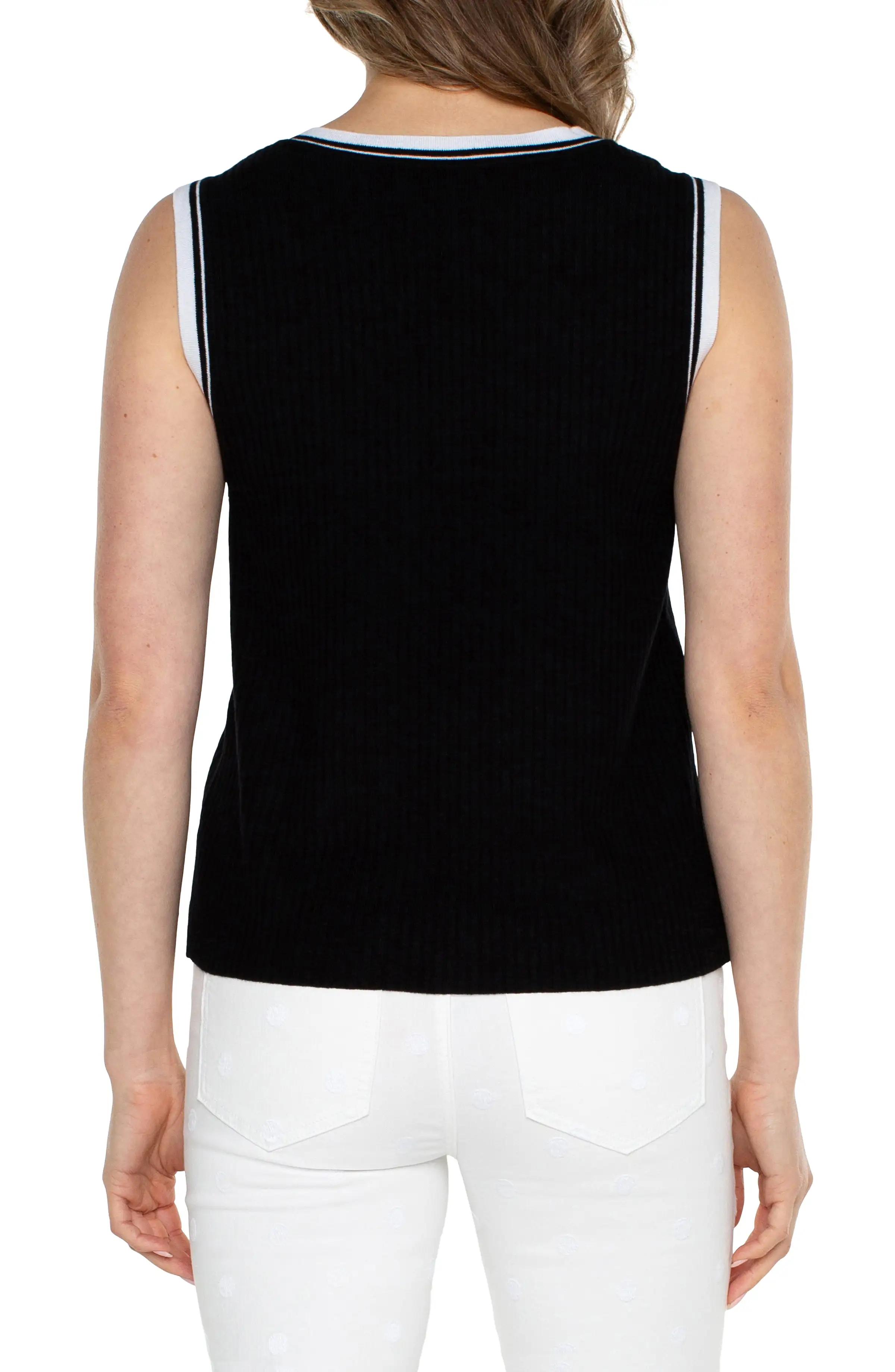 Sleeveless V-Neck Light Weight Sweater-Liverpool