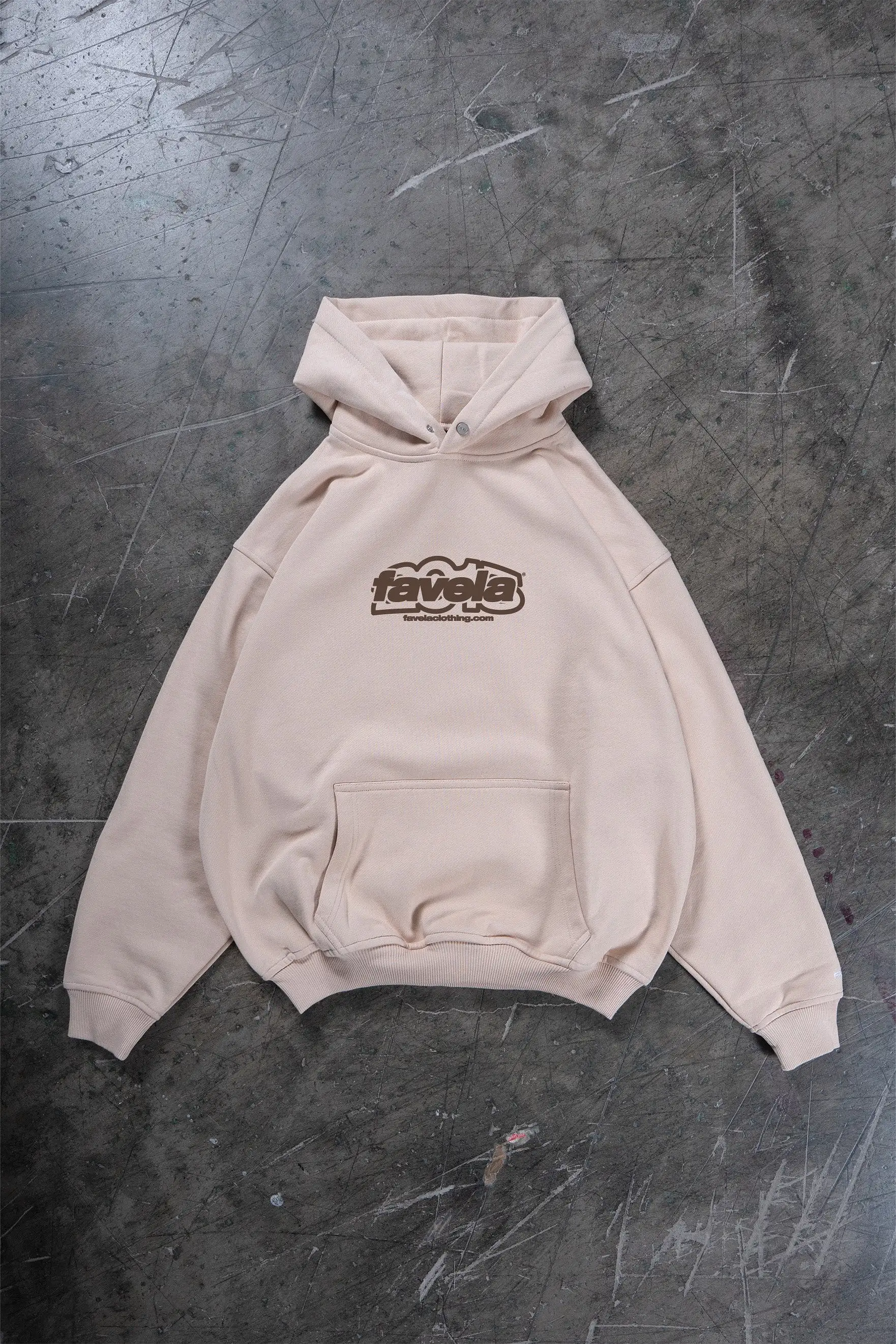 SMART ALMOND SNAP BUTTON HOODIE