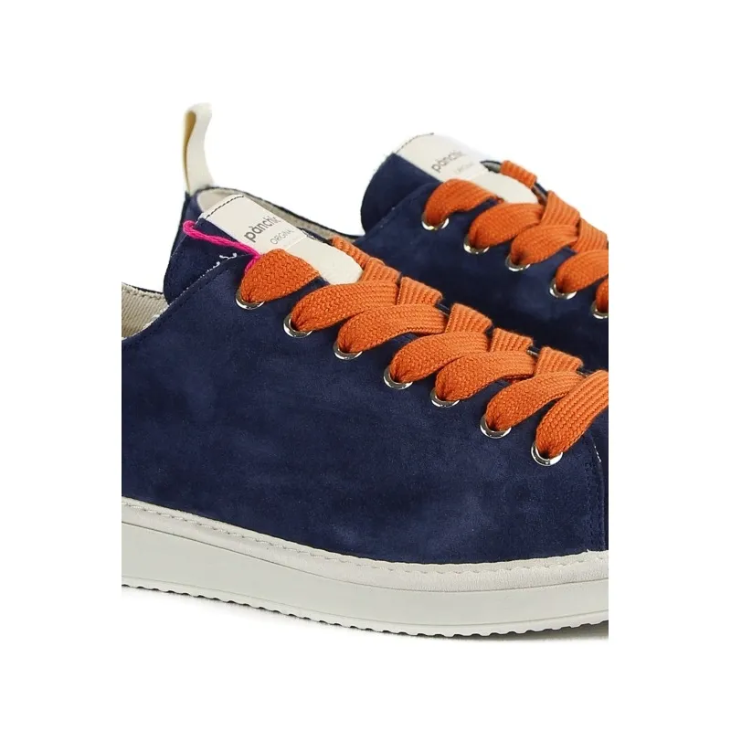 SNEAKER IN SUEDE CON LACCI COLORATI, BLU