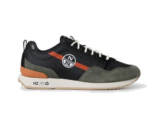 SNEAKERS HORIZON JET BLACK-MILITARY GREEN-ORANGE 014