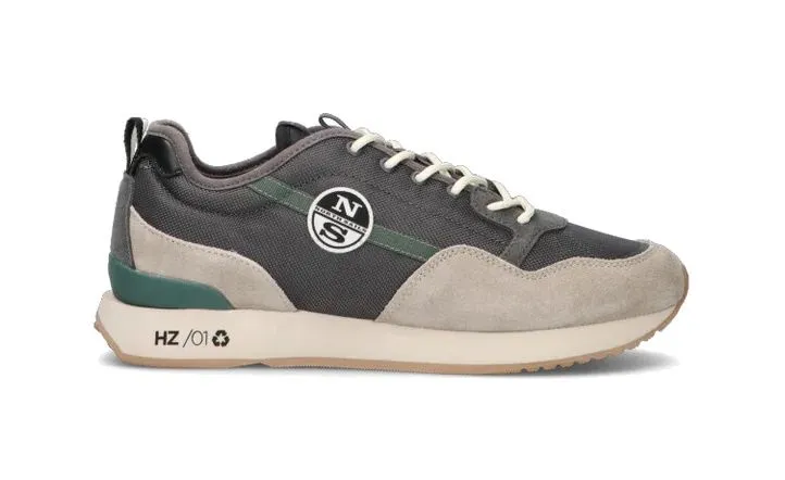 SNEAKERS NORTH SAILS UOMO HORIZON JET DK GRAY-BEIGE-FOREST GREEN 016