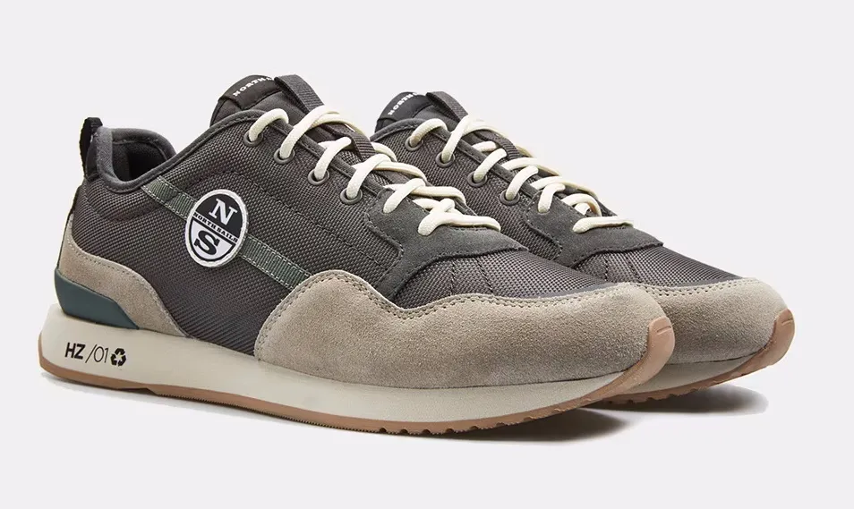 SNEAKERS NORTH SAILS UOMO HORIZON JET DK GRAY-BEIGE-FOREST GREEN 016