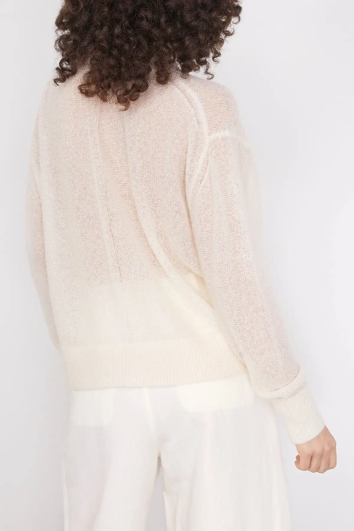 Softest Tissue Weight Sweater in Cream