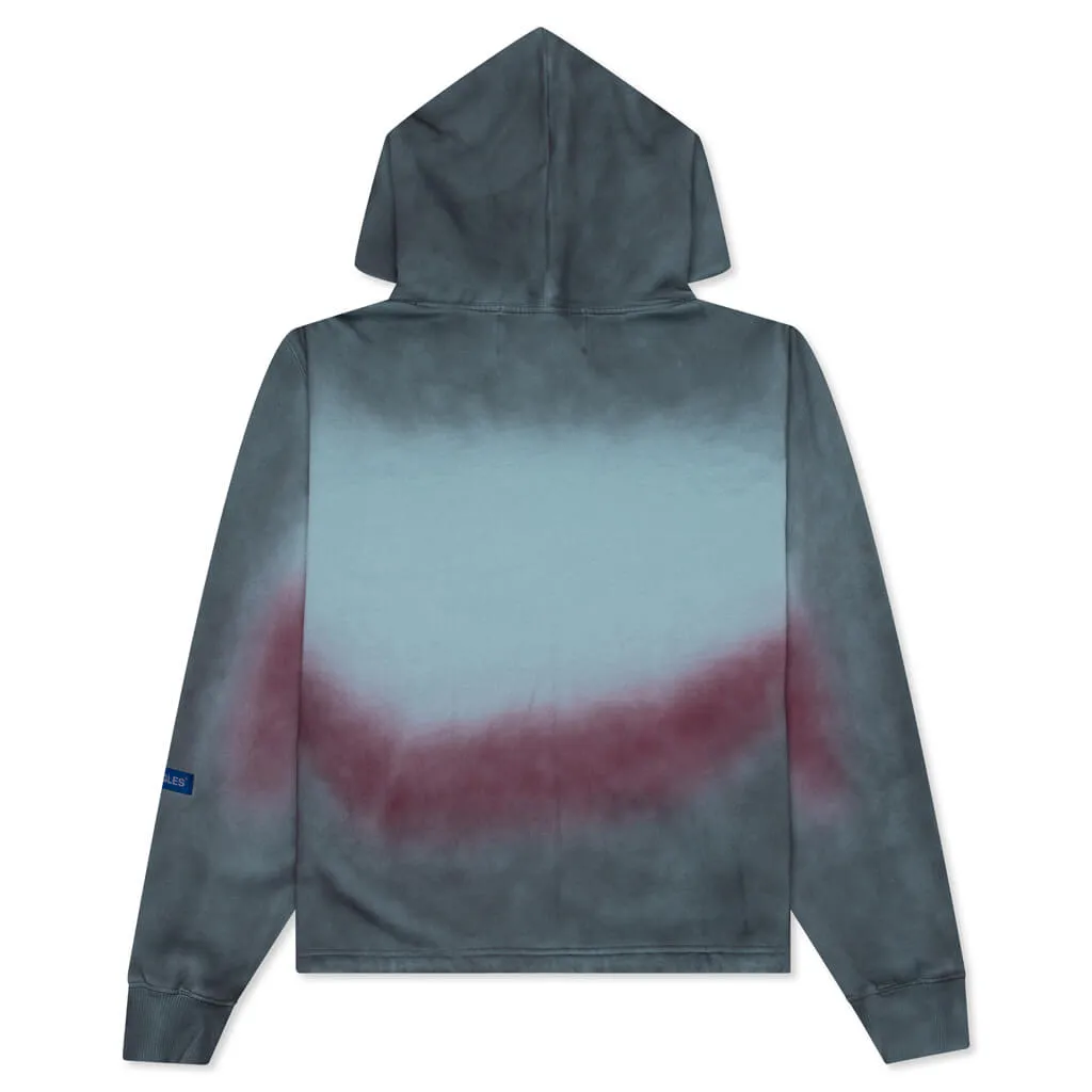 Spray Dyed Hoodie - Blue/Rose