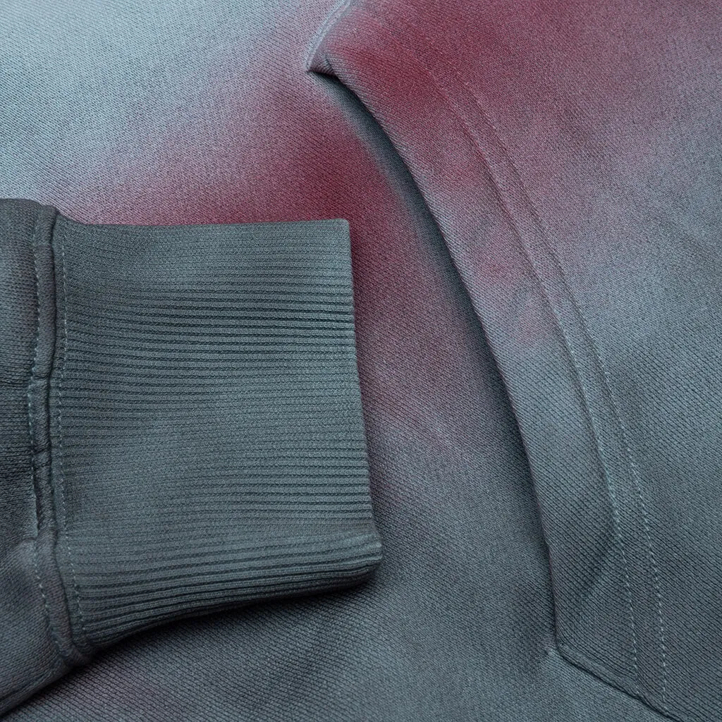 Spray Dyed Hoodie - Blue/Rose