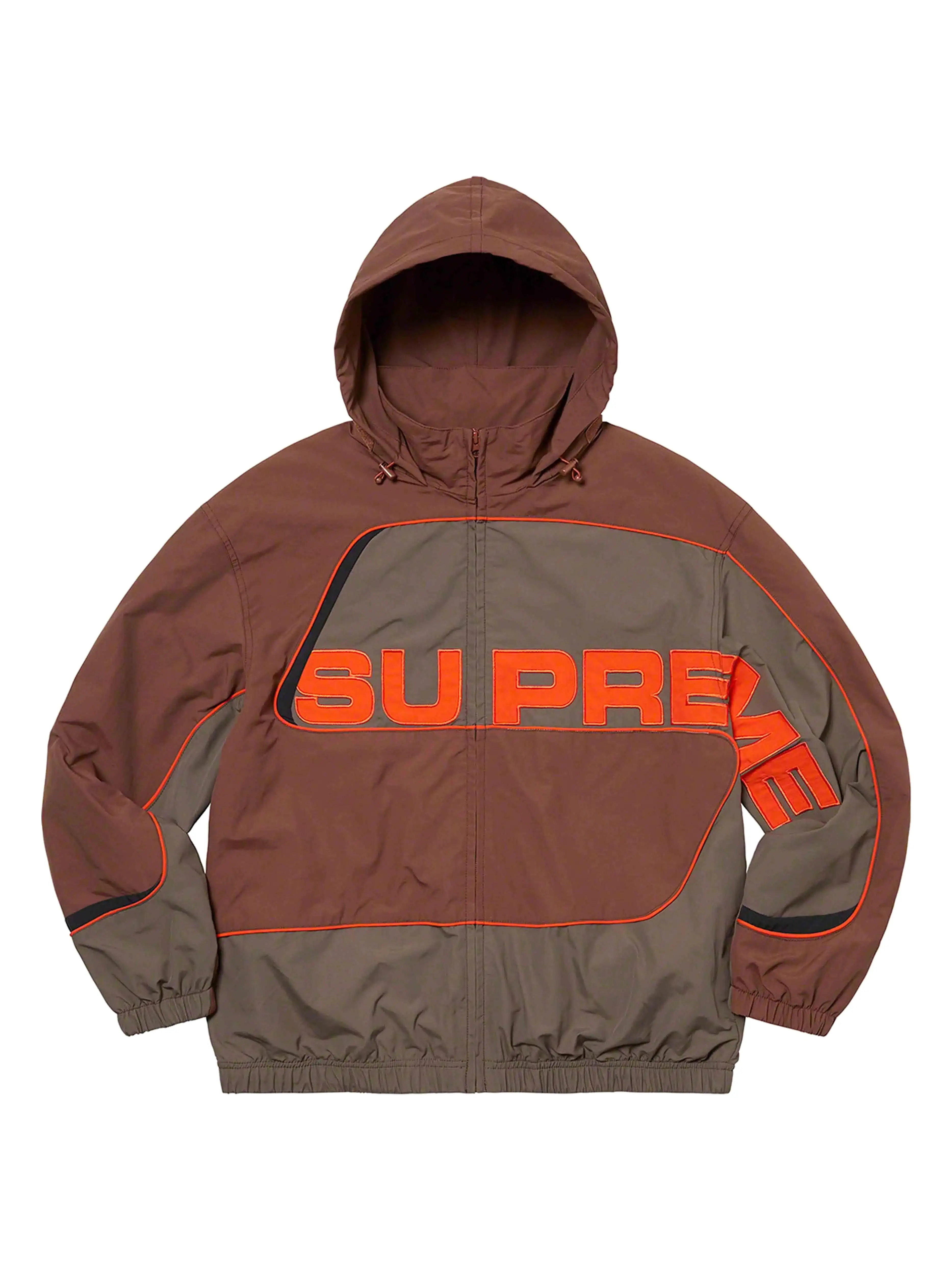 Supreme S Paneled Track Jacket Brown [FW21]