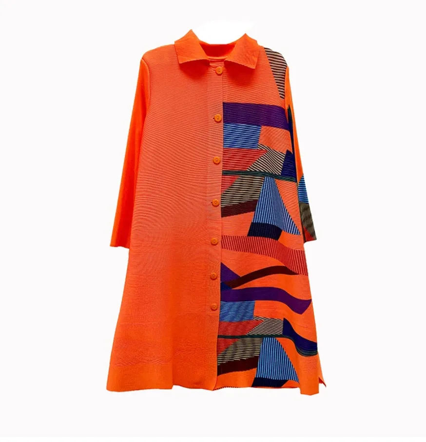 Tate Printed Button Up Dress Bright