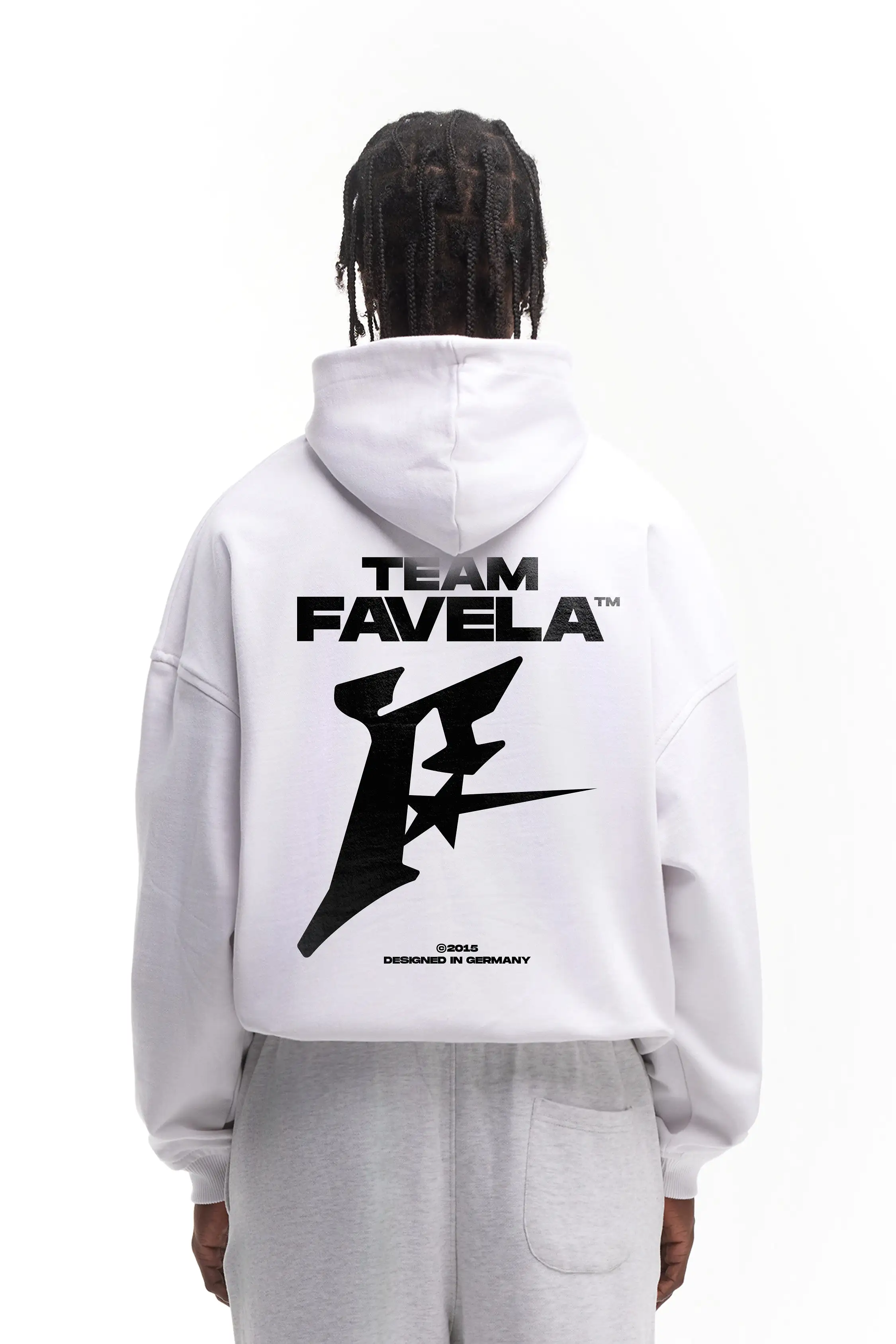 TEAM FAVELA WHITE HOODIE