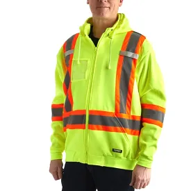 Terra Hi-Viz Polyester Fleece Work Hoodie 116506YL - Yellow