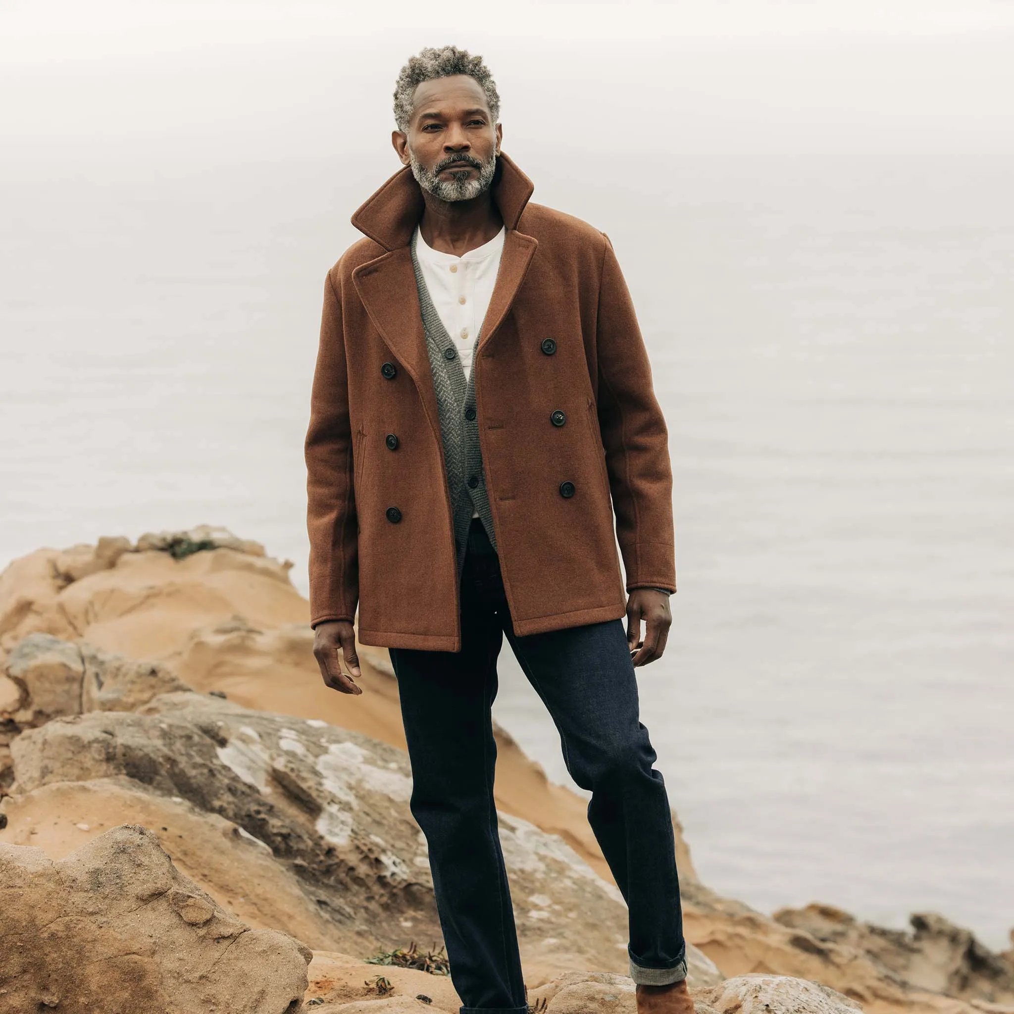 The Mariner Coat in Tarnished Copper Wool