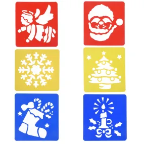 tibetara About 14*15cm Christmas planner stencil pvc journal stencil bullet journal schablone children's Drawing 6 each/lot