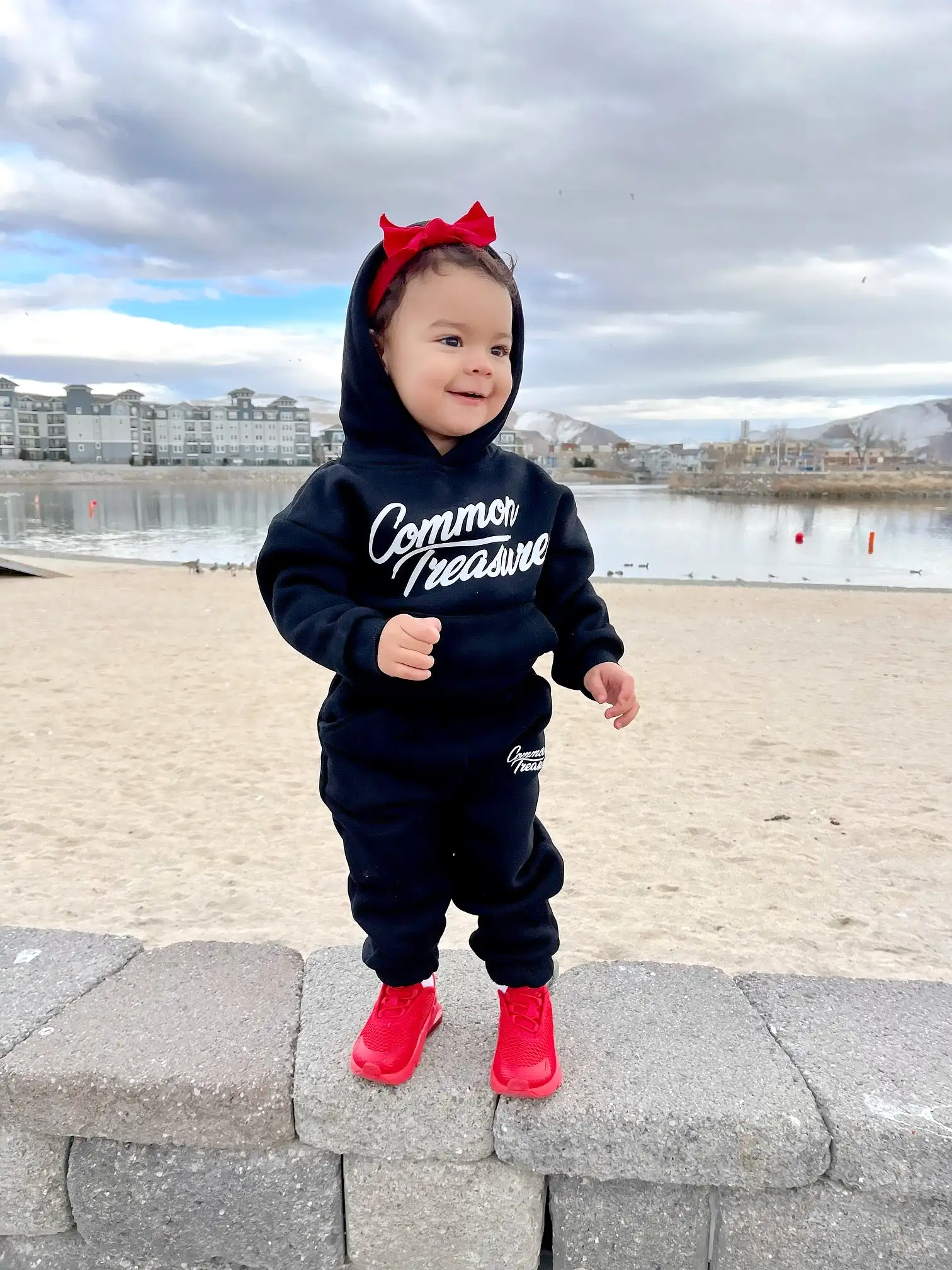 Toddler Hoodie + Jogger (2-Piece) Set - Black