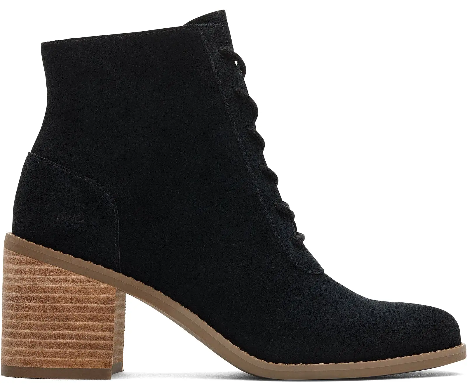 TOMS Evelyn Womens Leather Lace Up Ankle Boot