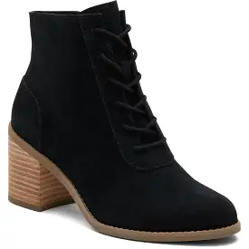 TOMS Evelyn Womens Leather Lace Up Ankle Boot