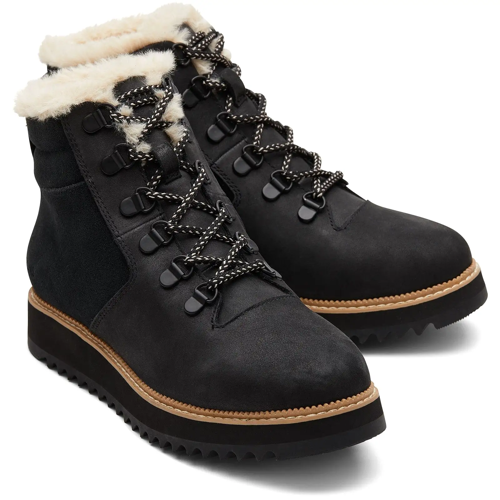 TOMS Mojave Womens Leather Lace Up Ankle Boot