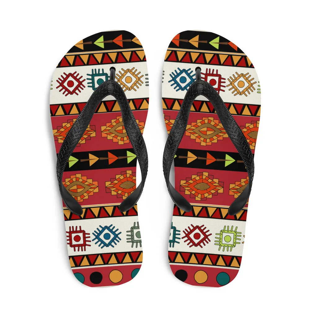 Tribal print Flip-Flops, footwear