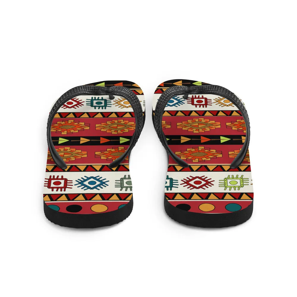 Tribal print Flip-Flops, footwear