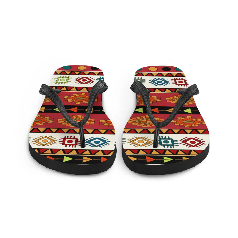 Tribal print Flip-Flops, footwear