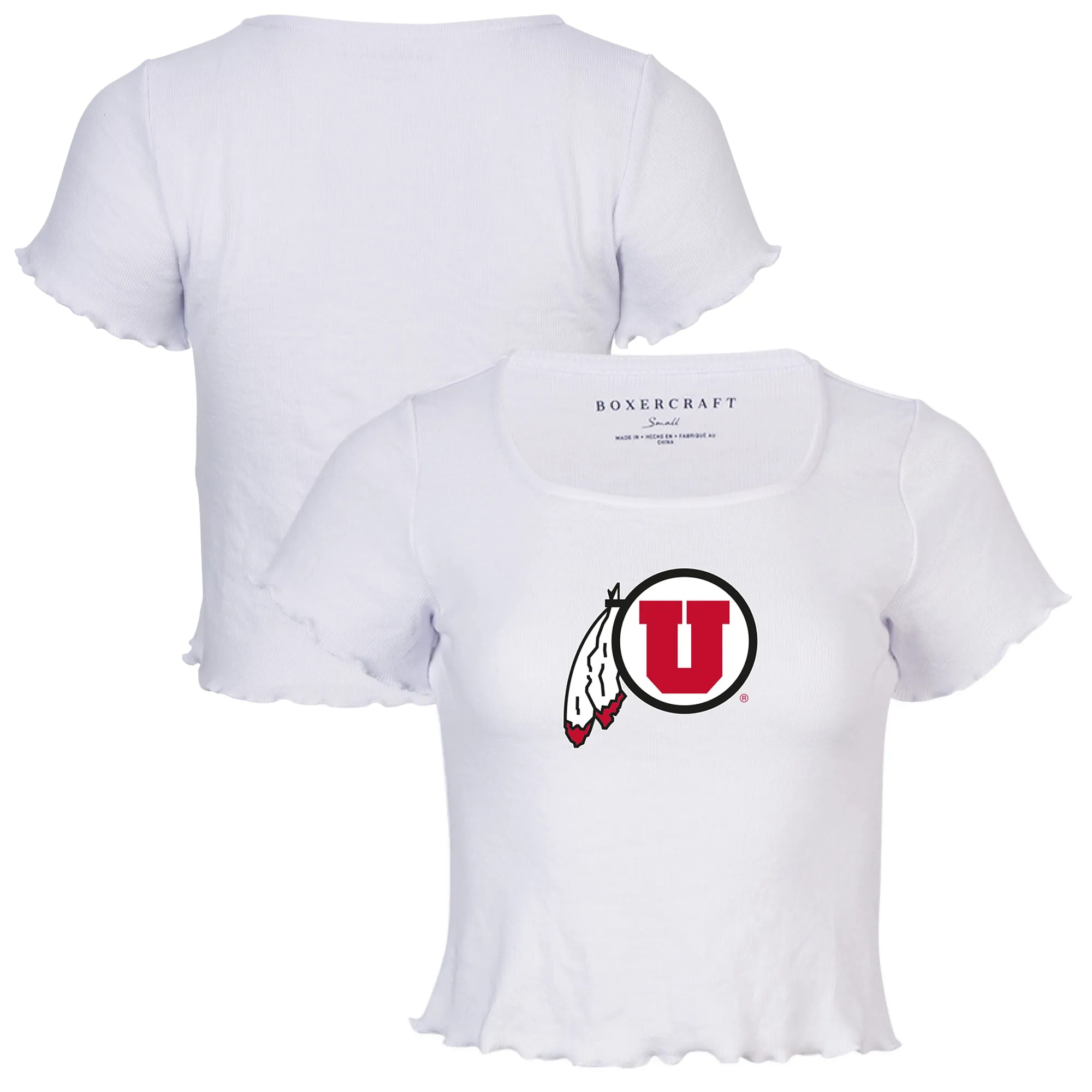 Utah Utes Women's White Baby Top T-Shirt