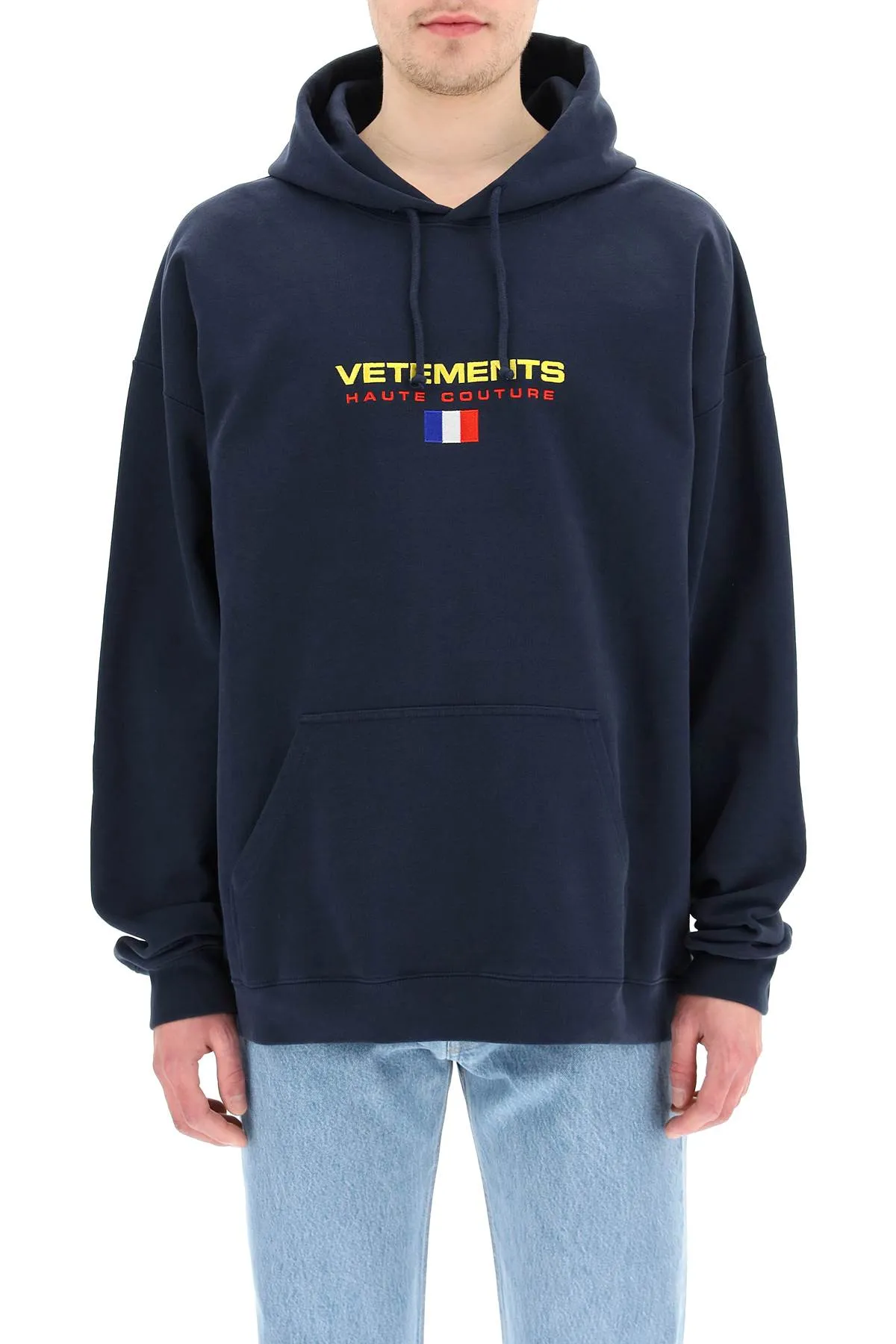 Vetements Logo Embellished Drawstring Hoodie