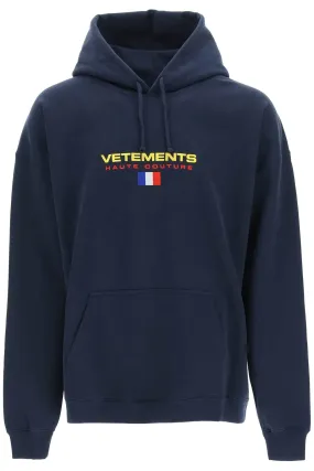 Vetements Logo Embellished Drawstring Hoodie