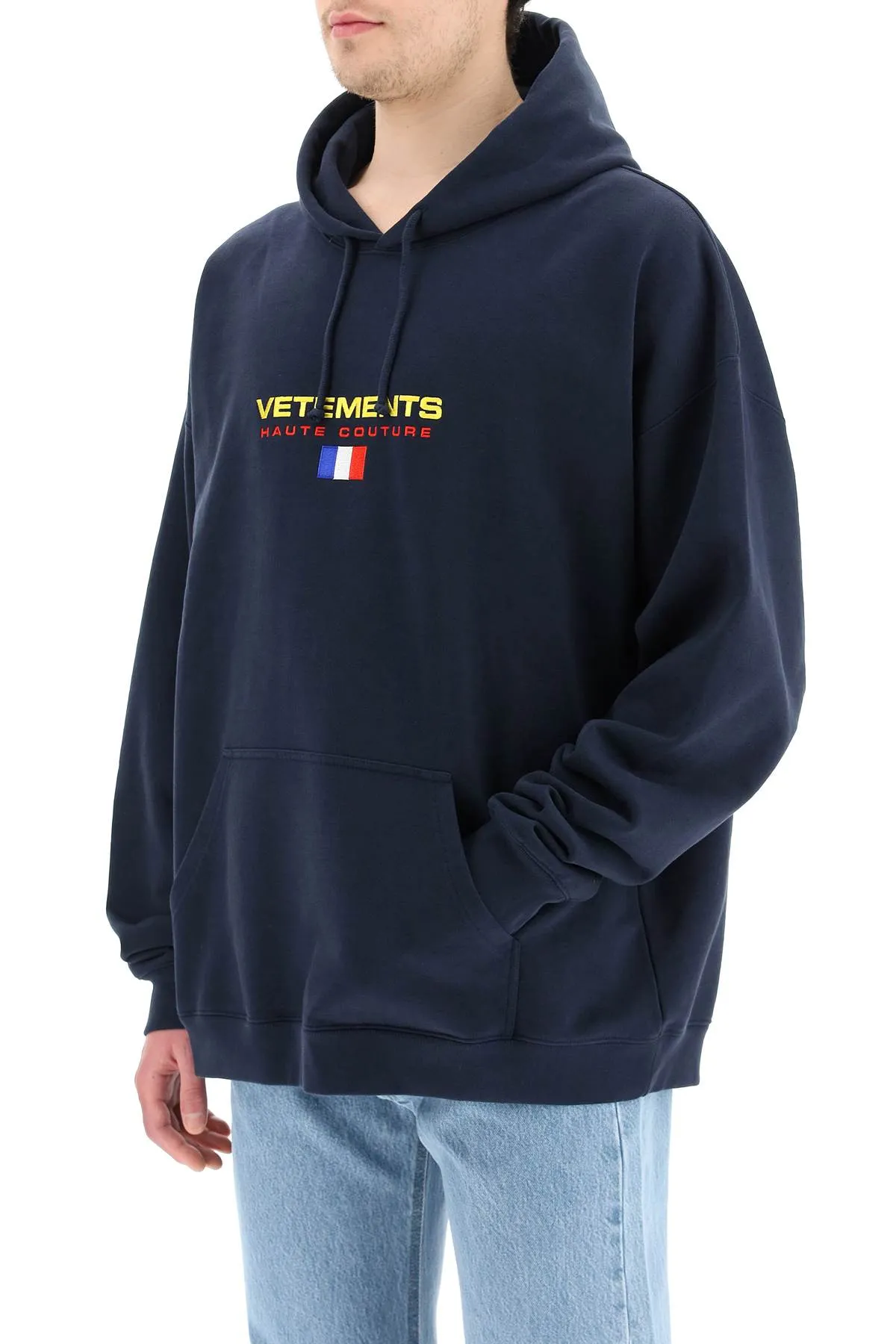 Vetements Logo Embellished Drawstring Hoodie